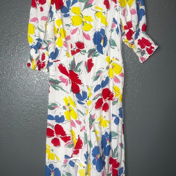 Share Rixo x Target Floral Puff Sleeve Midi Dress Size 2 - Picture 5 of 10